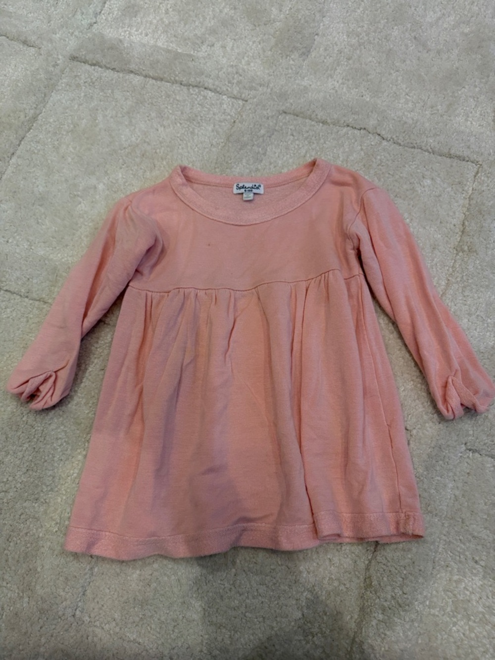 Splendid Peachy Pink Long Sleeve Baby Tunic
